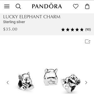 Pandora Lucky Elephant Sterling Silver Charm